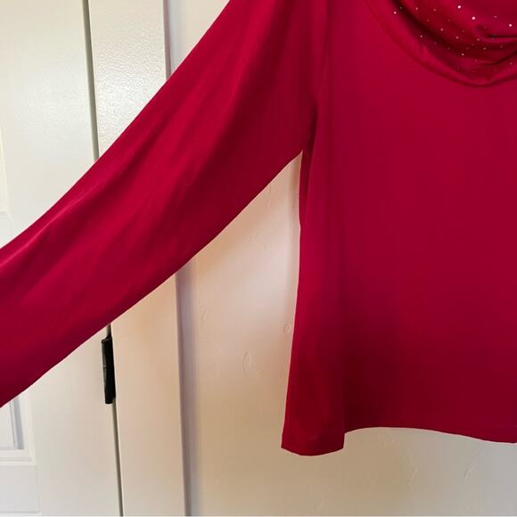 Carolyn Taylor Pink Swoop Neck Top Women’s Size Large - Picture 6 of 9